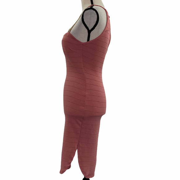 PAPAYA Mauve Rhinestone Embellished Mini Dress S - Picture 8 of 13